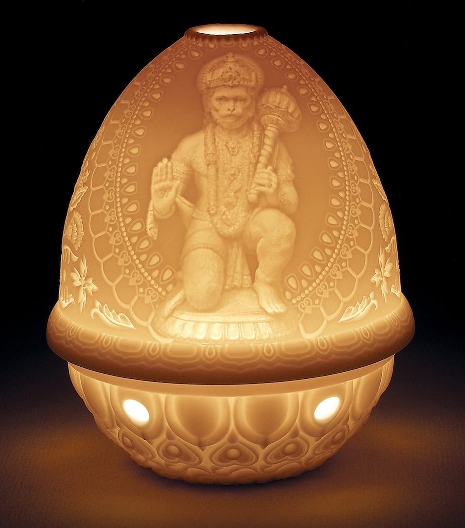 Lladro Hanuman Lithopane Votive Light