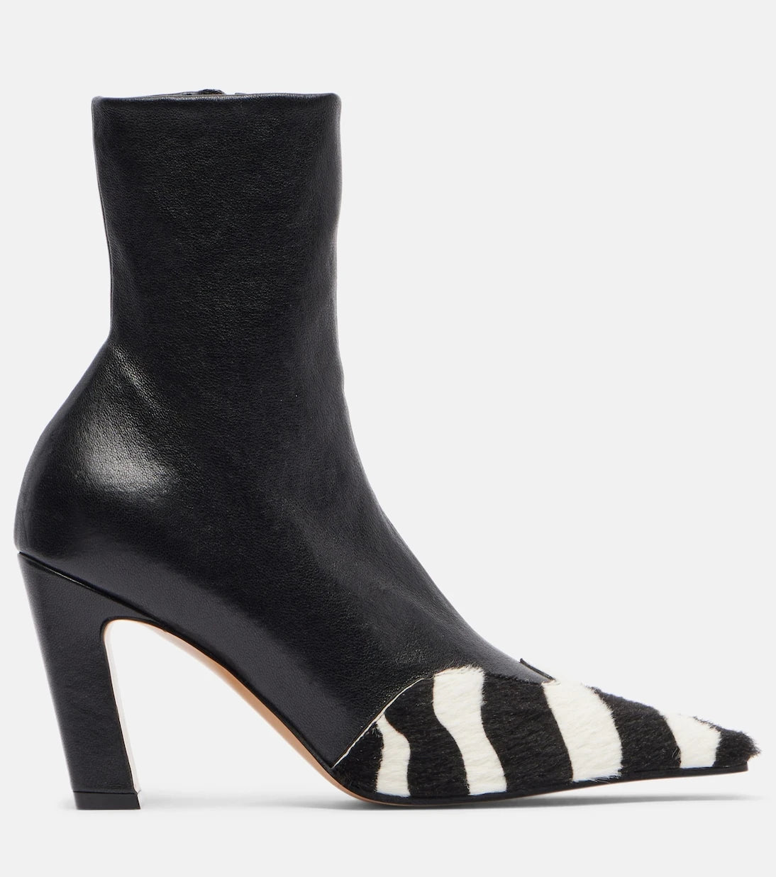 Khaite - Nevada 85 calf hair and leather ankle boots