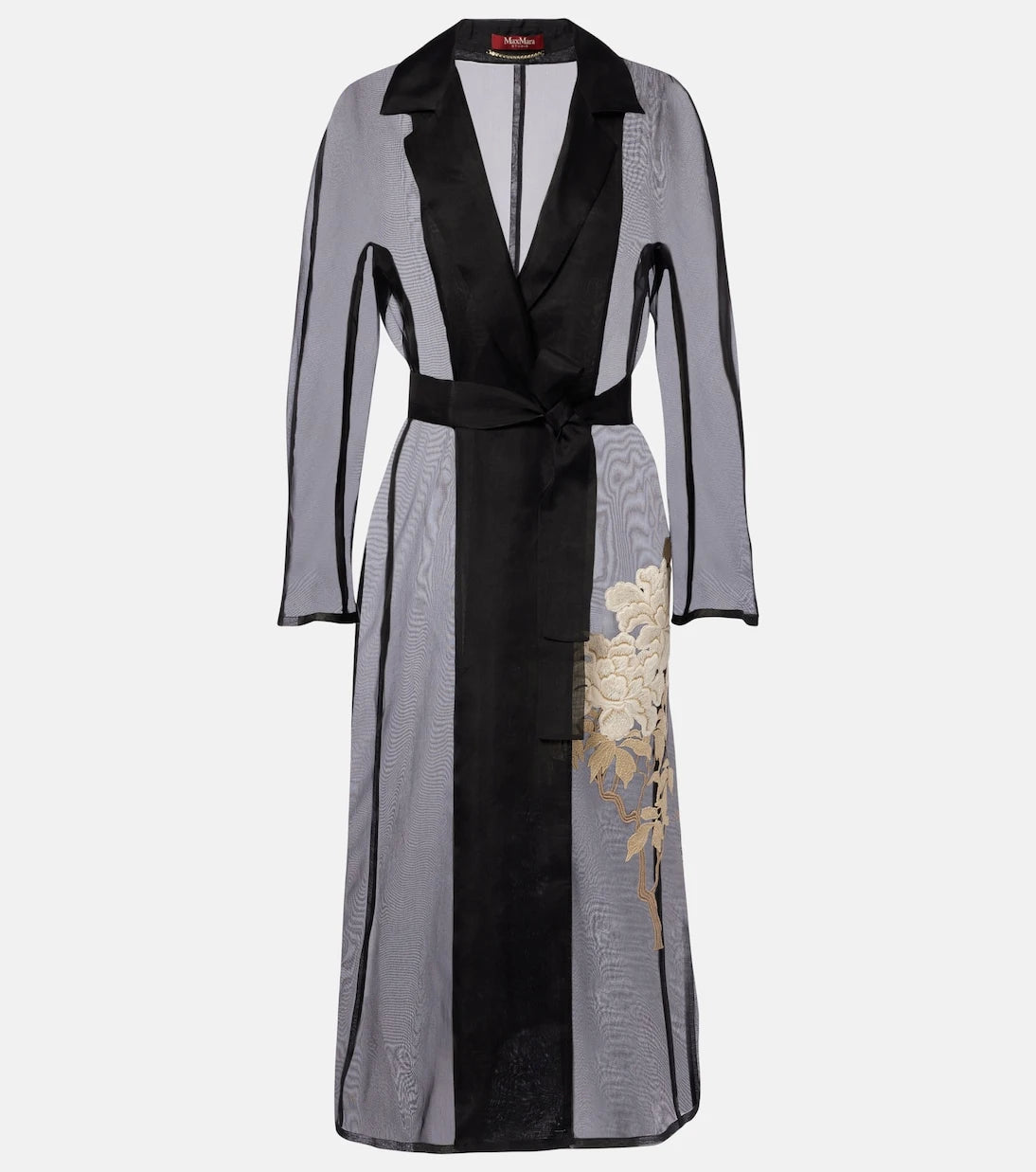 Max Mara - Elegante Vodka embroidered silk robe