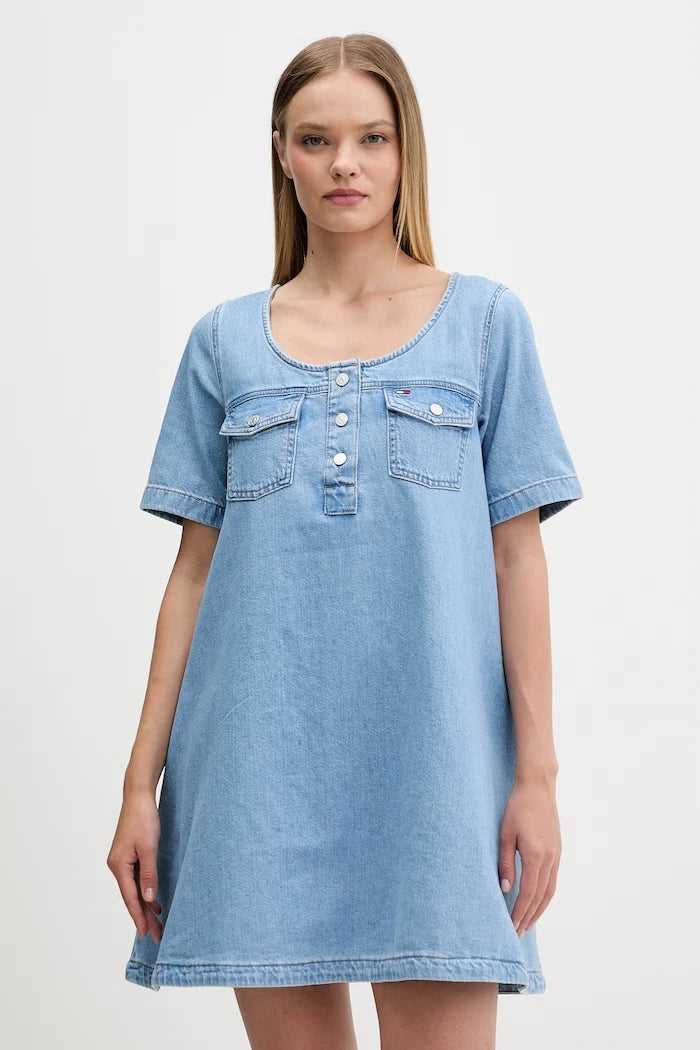 Tommy Jeans разкроена рокля от деним