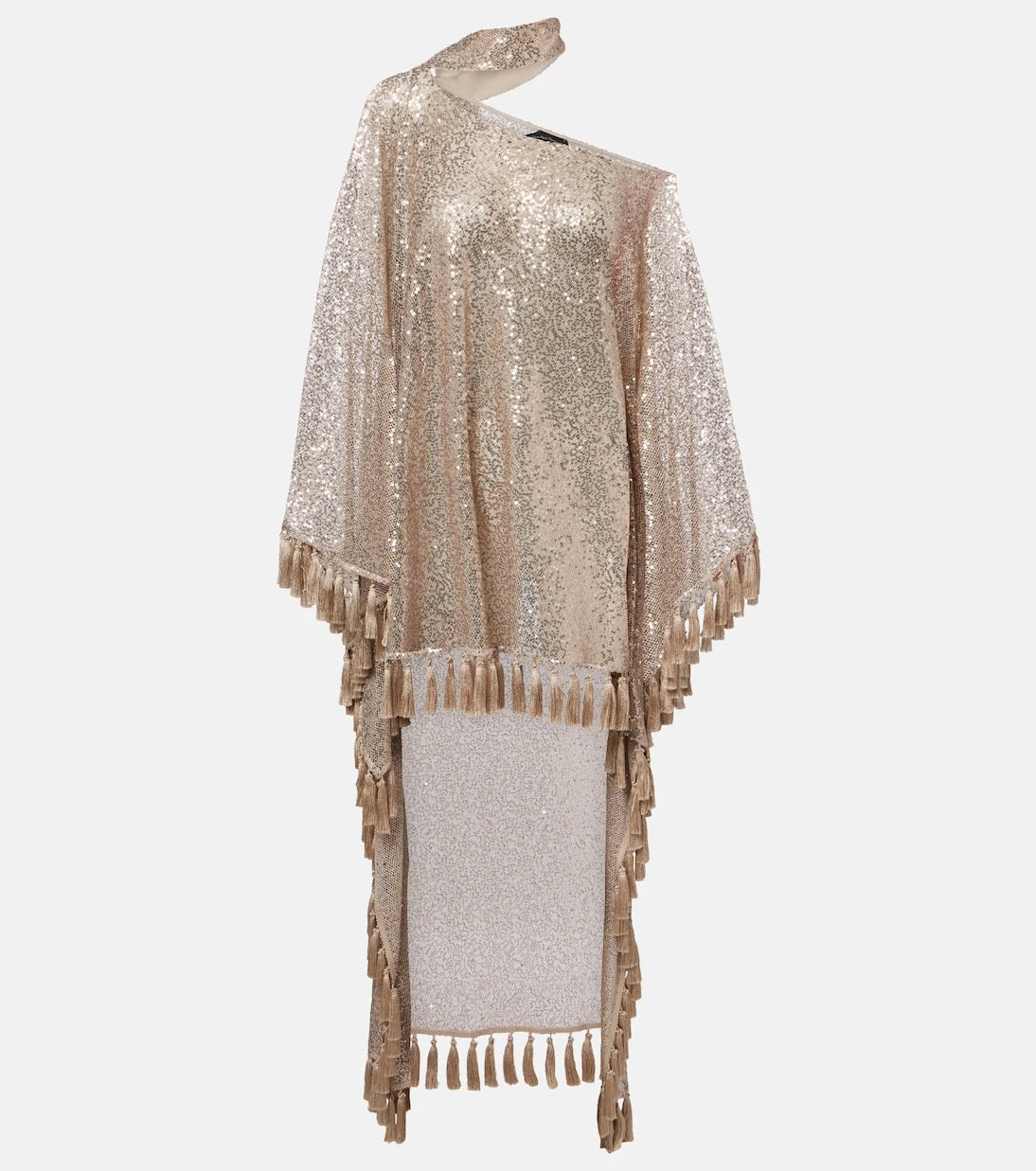 Taller Marmo - Trebbia asymmetric sequined mesh kaftan