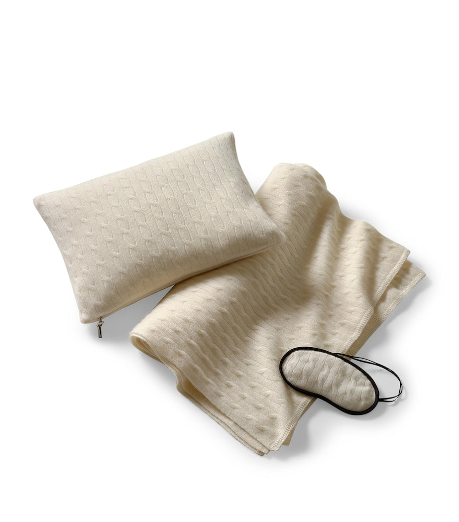 Ralph Lauren Home Cashmere Cable-Knit Travel Set