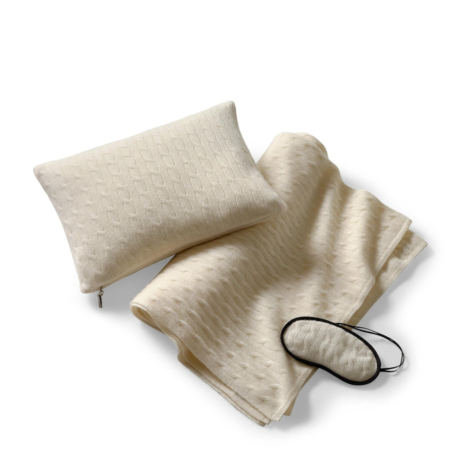 Ralph Lauren Home Cashmere Cable-Knit Travel Set