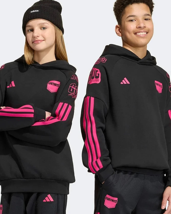 adidas pamuklu kapüşonlu çocuk sweatshirt FORTNITE