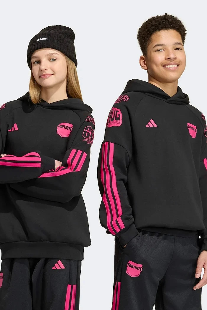 adidas pamuklu kapüşonlu çocuk sweatshirt FORTNITE