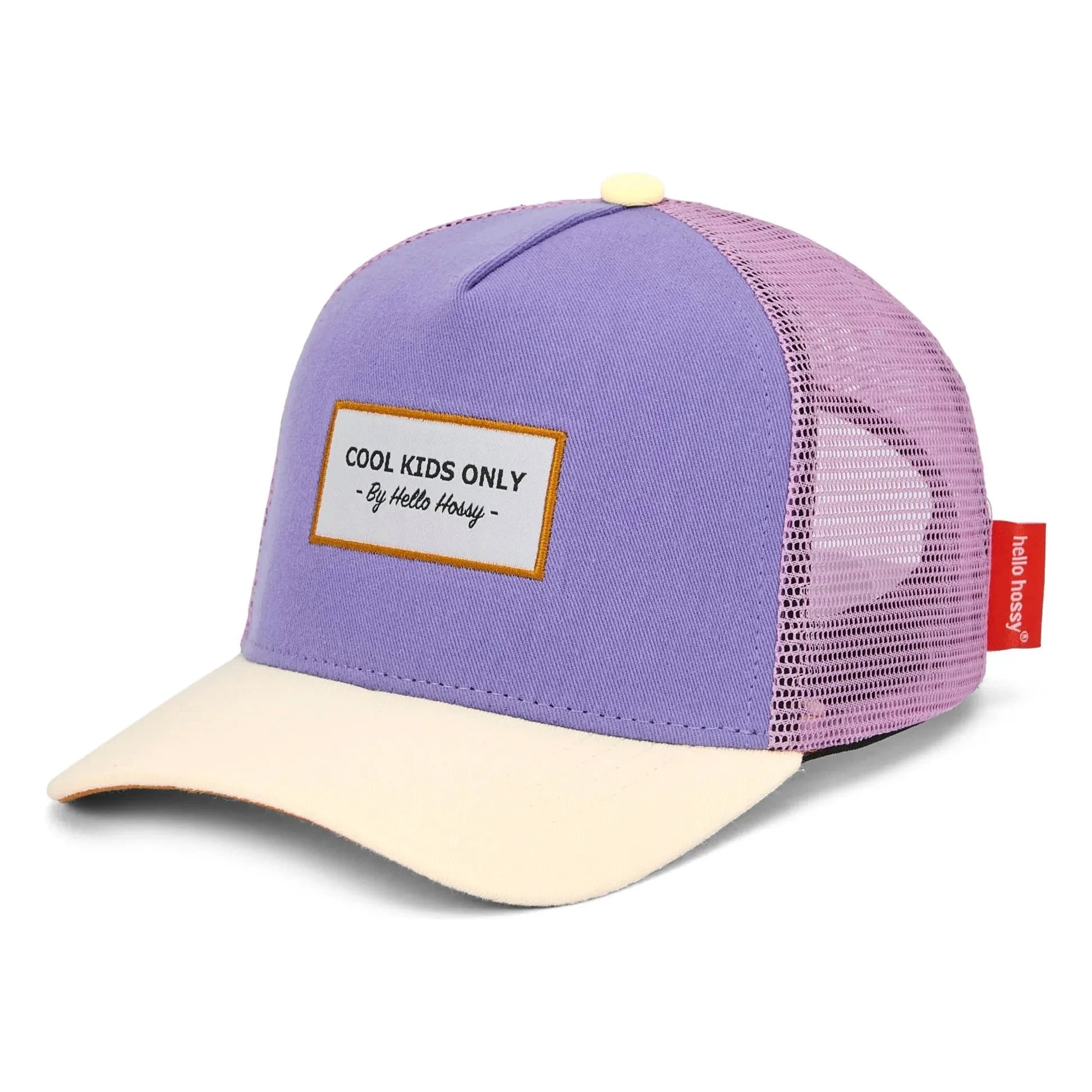 Hello Hossy - Trucker Mini Organic Cotton Curved Visor Cap | Purple