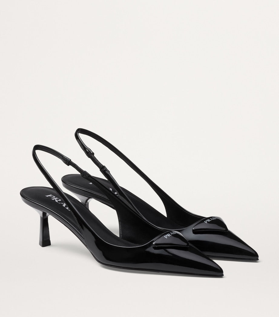 Prada Patent Leather Slingback Pumps 55