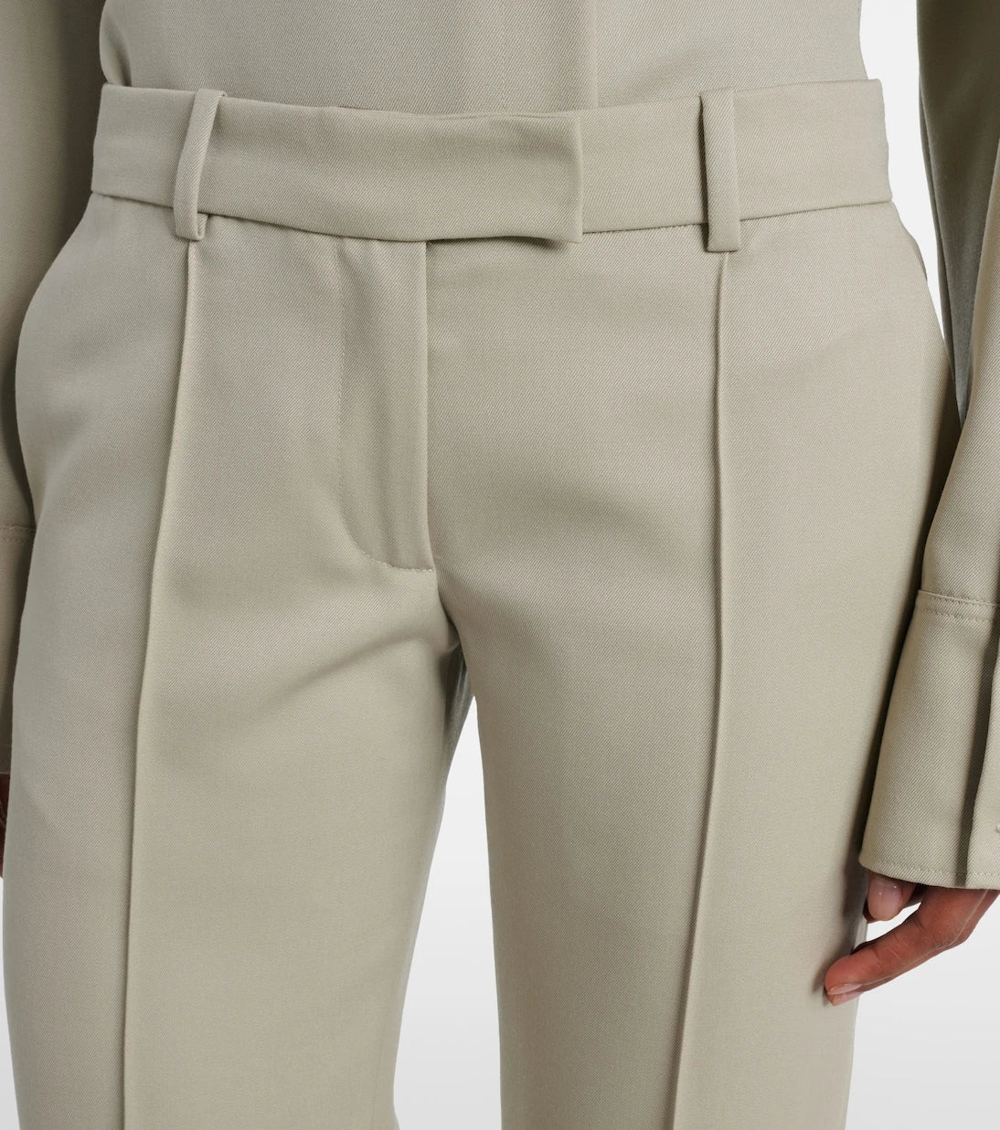 The Attico - Low-rise wool straight pants
