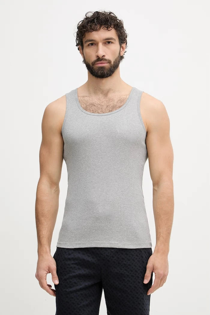 BOSS топ мъжки от памук TankTop3P RibClassic 3 броя