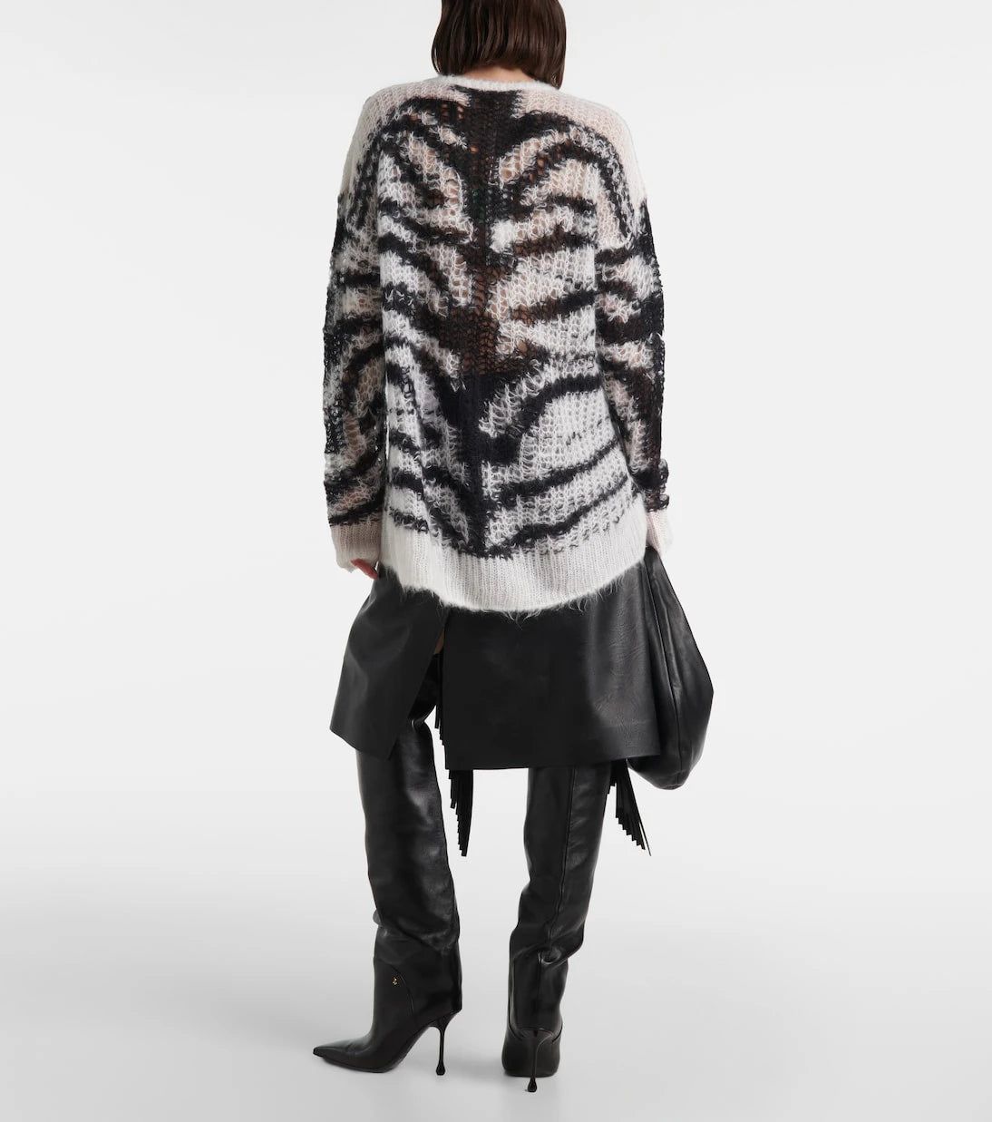 Stella McCartney - Zebra-print wool-blend sweater