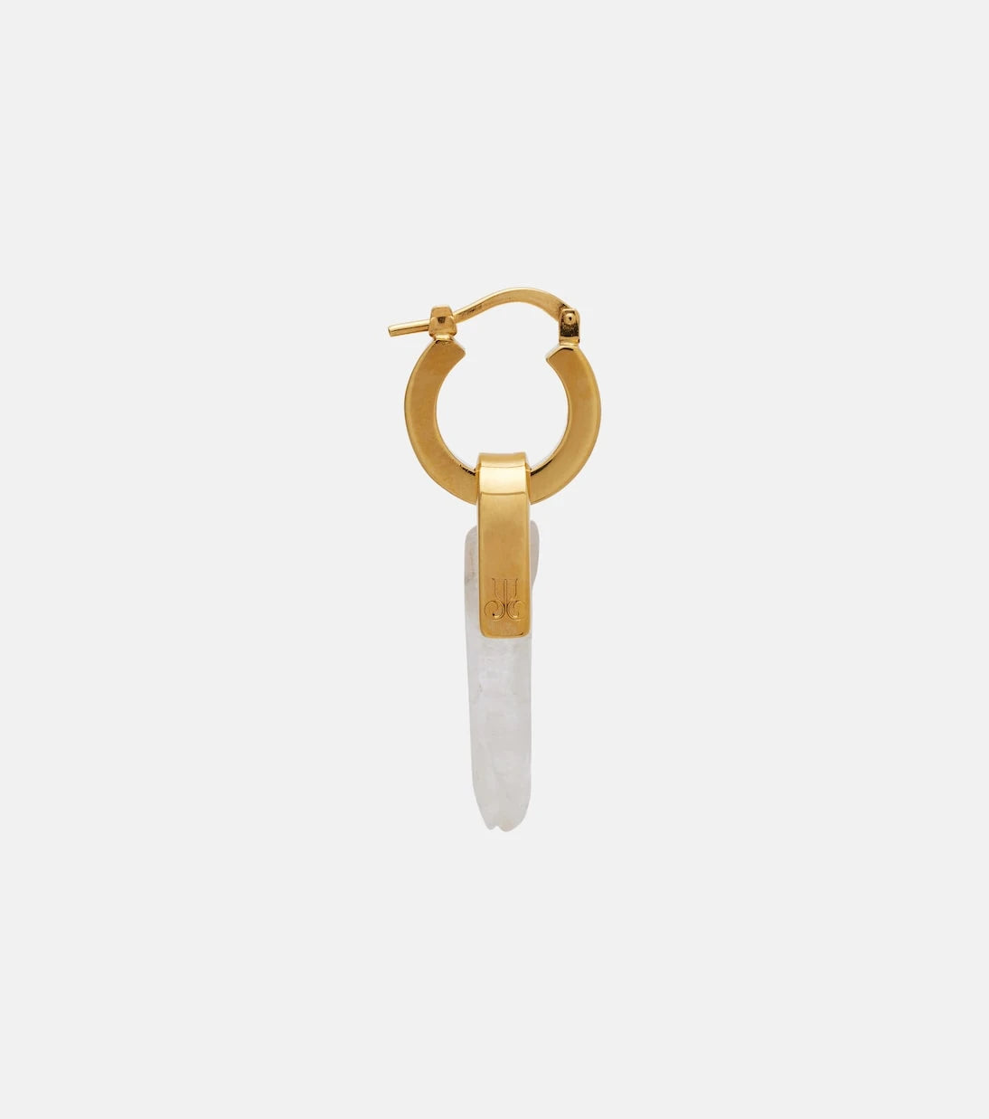 La DoubleJ - Pillar gold-plated pendant earrings