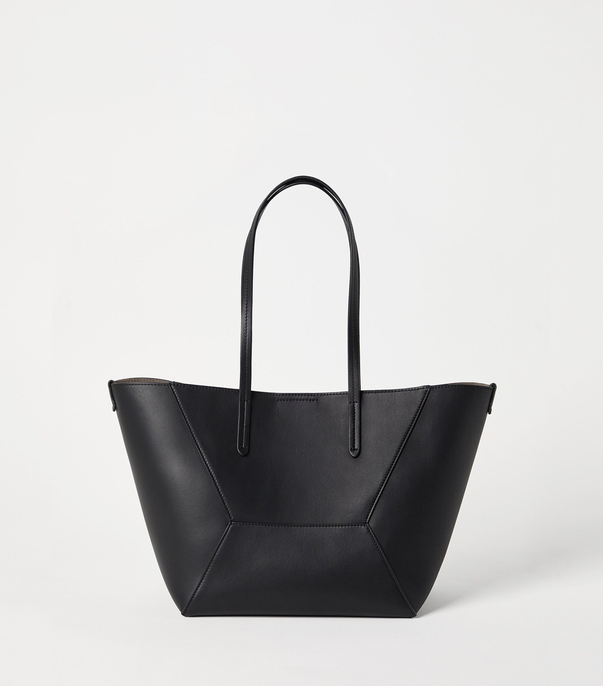 Brunello Cucinelli Small Calfskin BC Duo Tote Bag