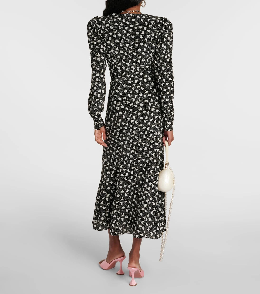 Alessandra Rich - Printed silk midi dress