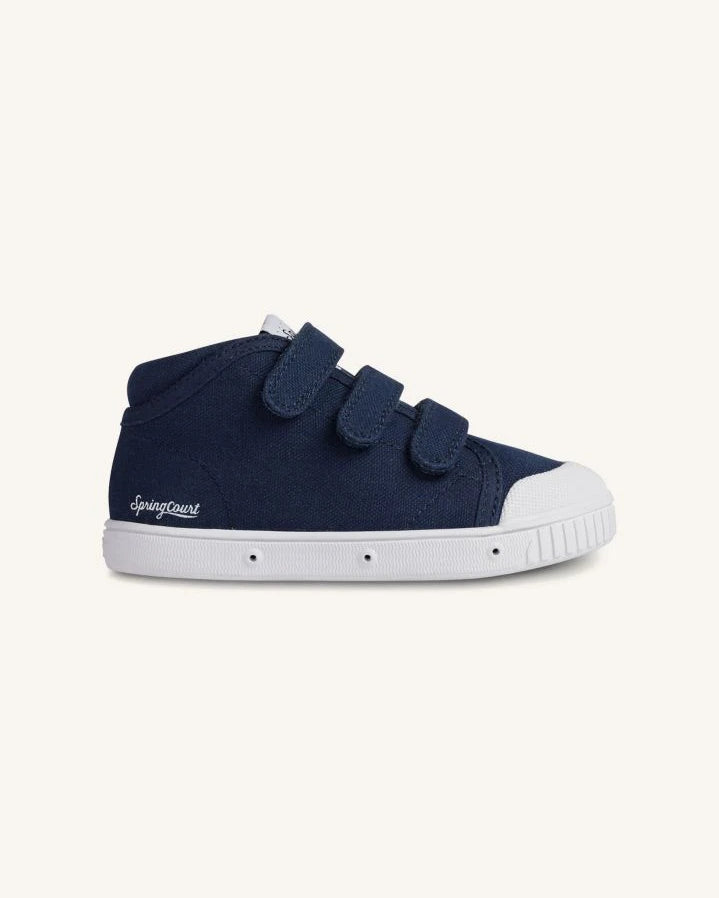 Spring Court - Zip B2 Canvas Highrise Sneakers | Navy blue