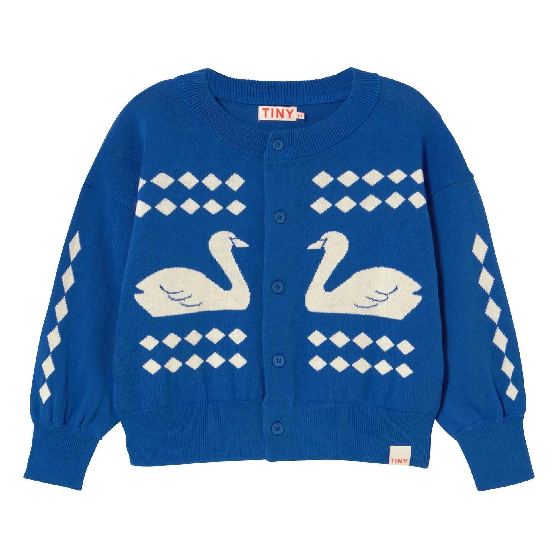 Tinycottons - Cardigan Swans | Blue