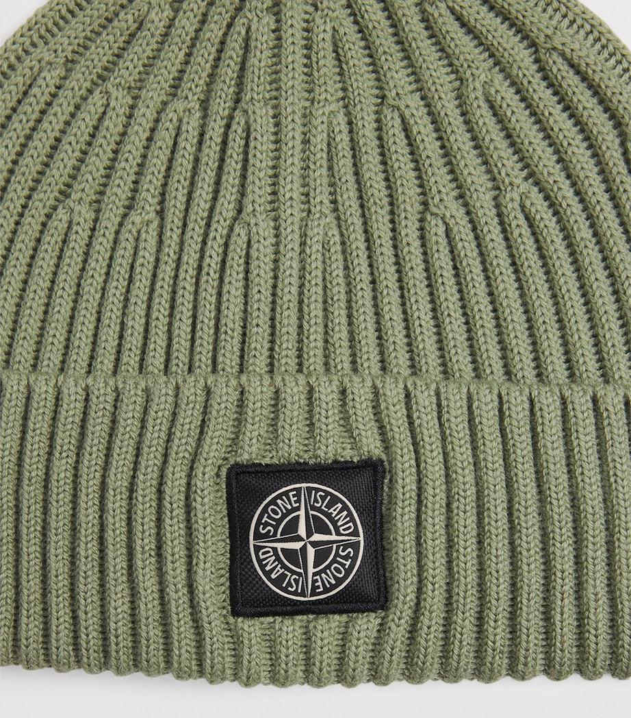 Virgin Wool Ribbed Beanie