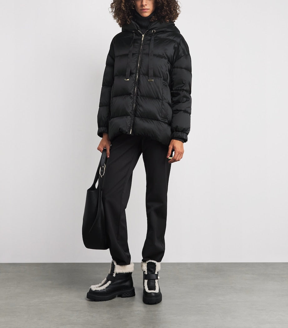 Max Mara Black Water-Repellent Down Puffer Jacket