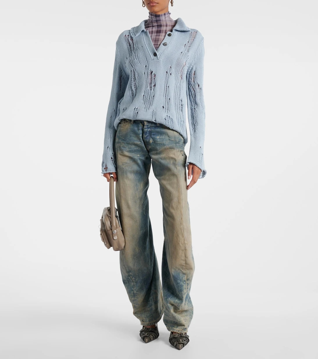 Acne Studios - 2006F بنطلون جينز بقصّة واسعة وخصر منخفض