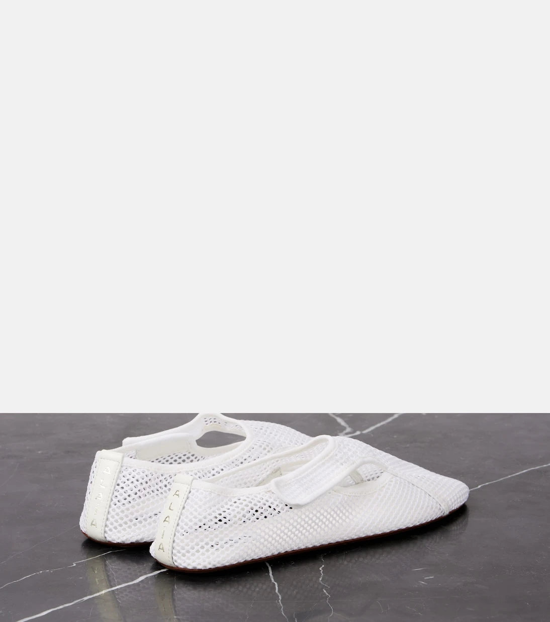 Alaïa - Flex leather-trimmed mesh ballet flats