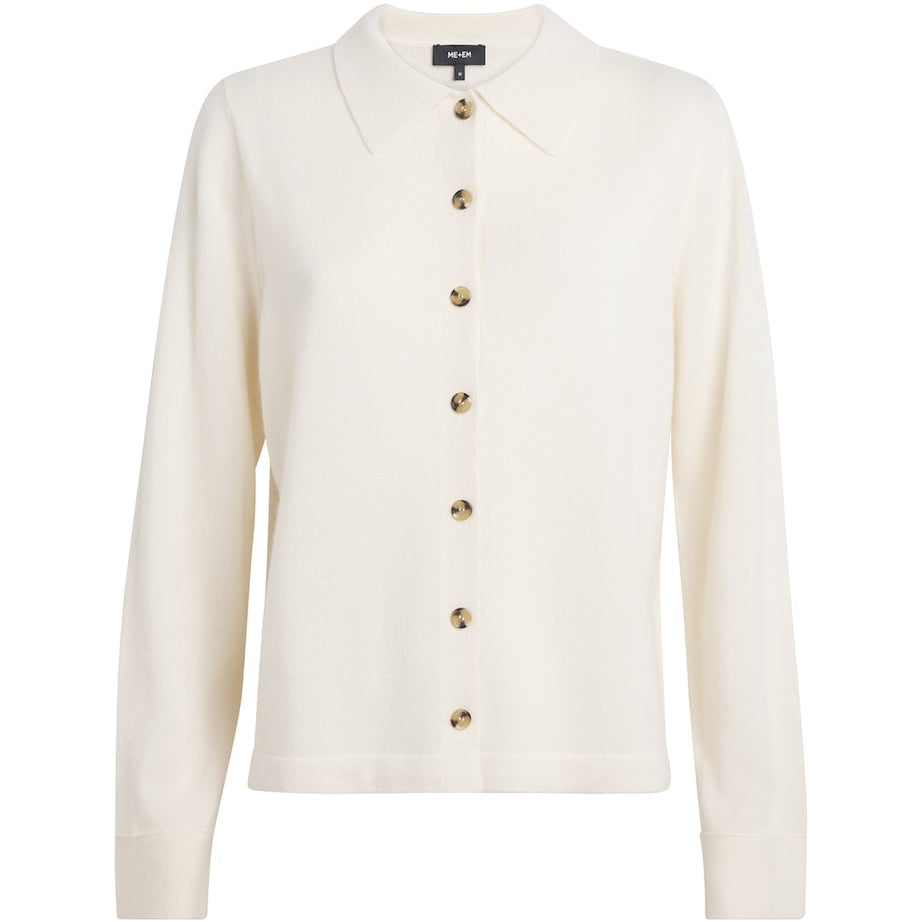 Ivory Cashmere Knit Shirt