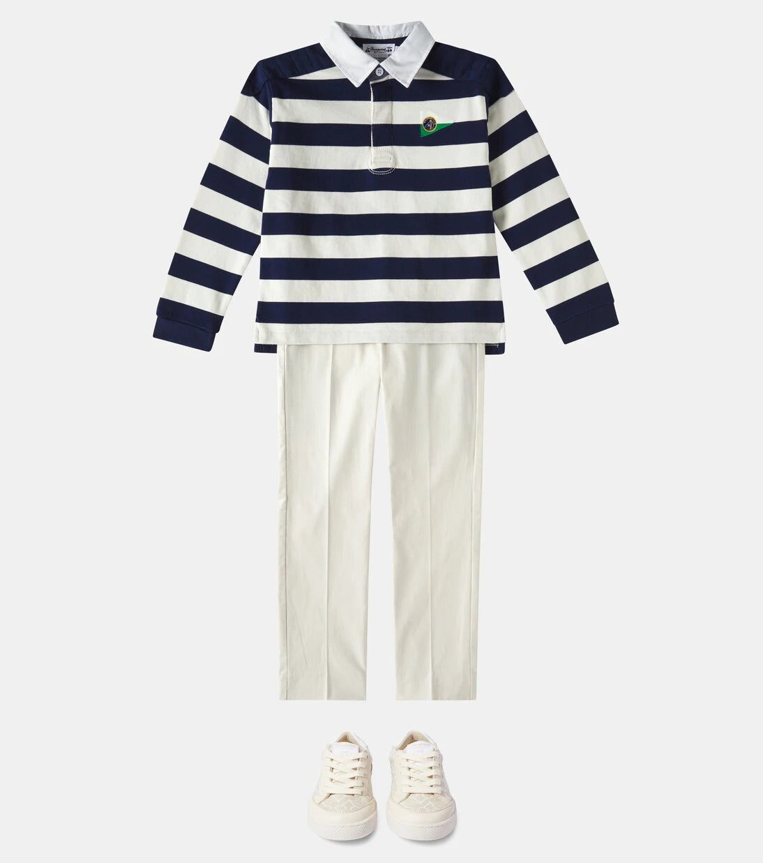 Bonpoint - Edman striped cotton polo sweater