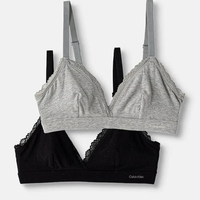 Calvin Klein Underwear pamuk ve elastan üçgen sütyen 2'li