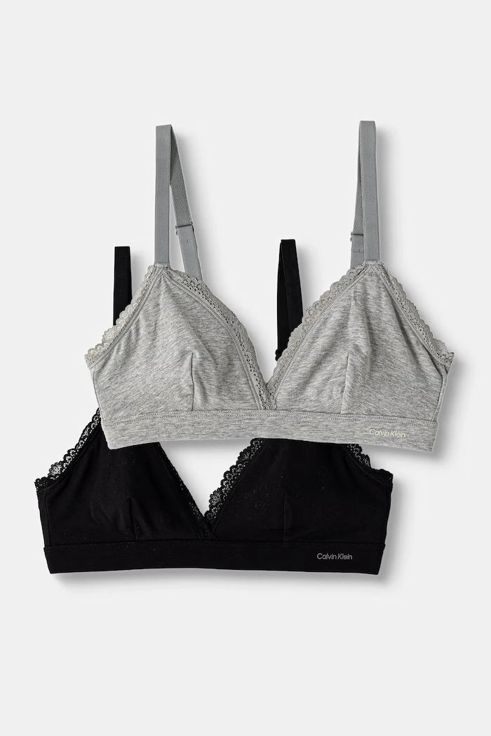 Calvin Klein Underwear pamuk ve elastan üçgen sütyen 2'li