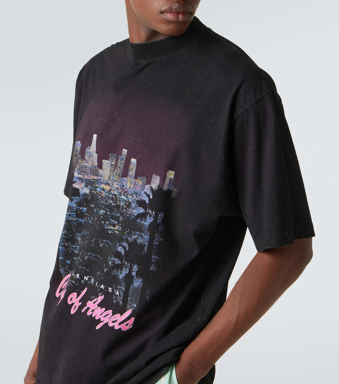 Balenciaga - Printed cotton jersey T-shirt