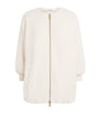 White Wool-Cashmere Knitted Jacket