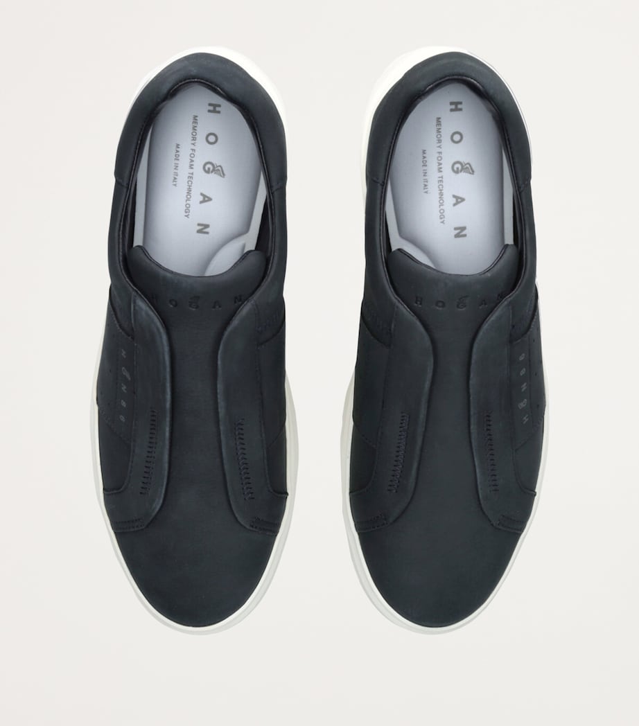 Suede Slip-On Sneakers NAVY