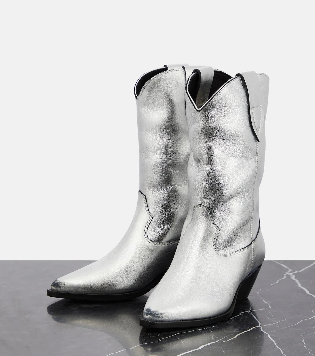 Isabel Marant - Duerto metallic leather cowboy boots