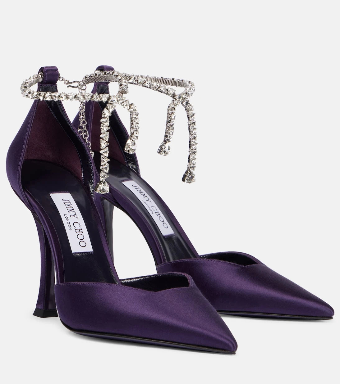 Jimmy Choo - Stevie 100 embellished satin pumps