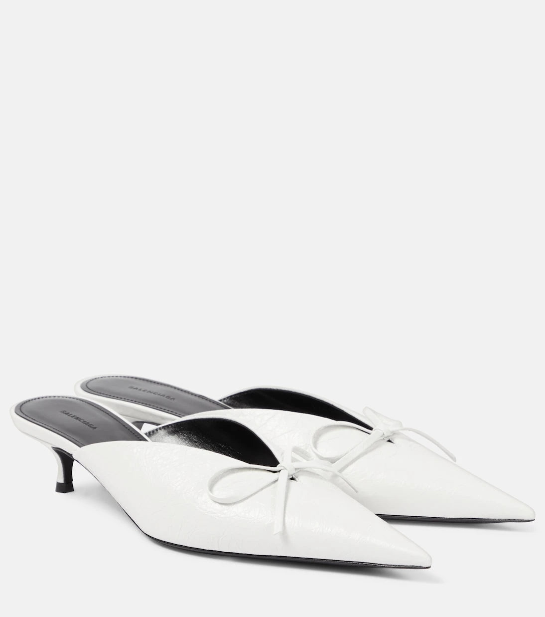 Balenciaga - Knife Bow leather mules