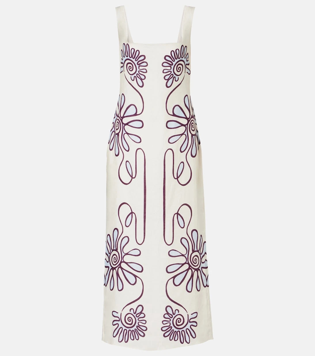 Cala de la Cruz - Amaranta printed linen midi dress