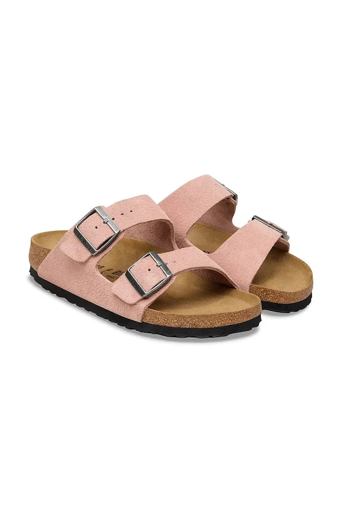 Birkenstock чехли дамски от велур Arizona