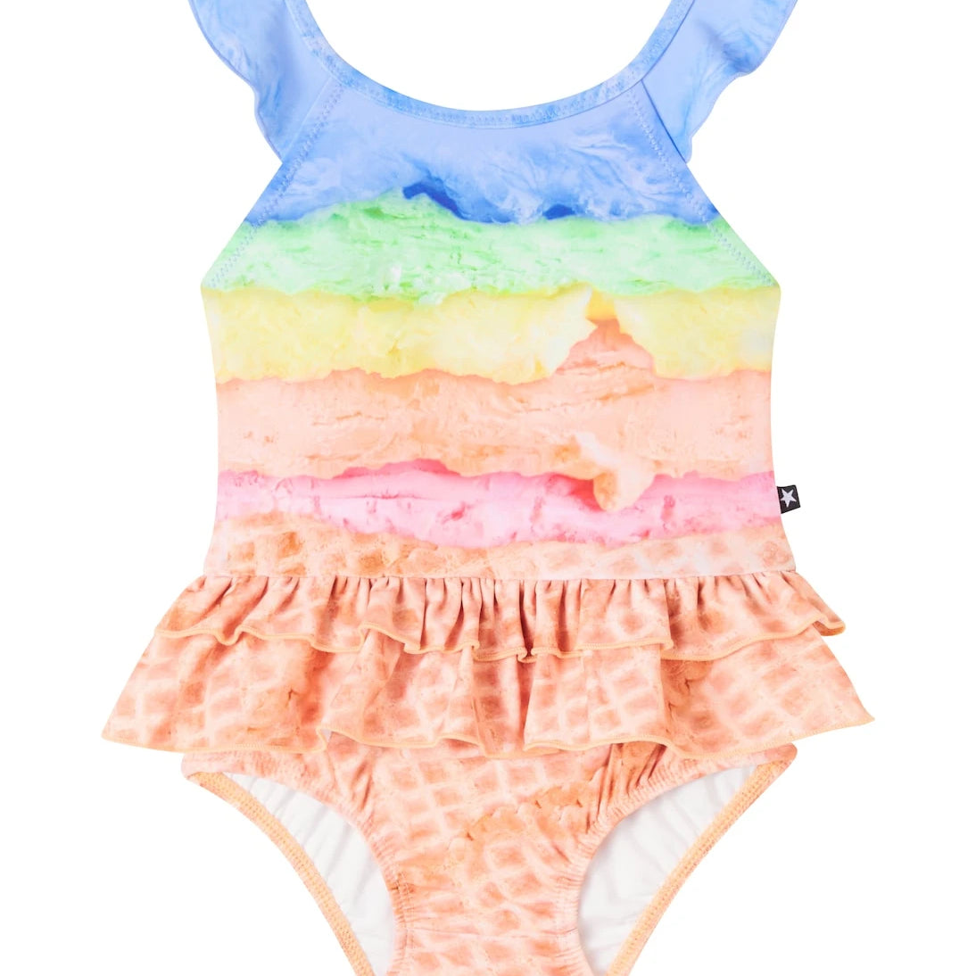 Molo - Baby Nalani printed ruffled swimsuit