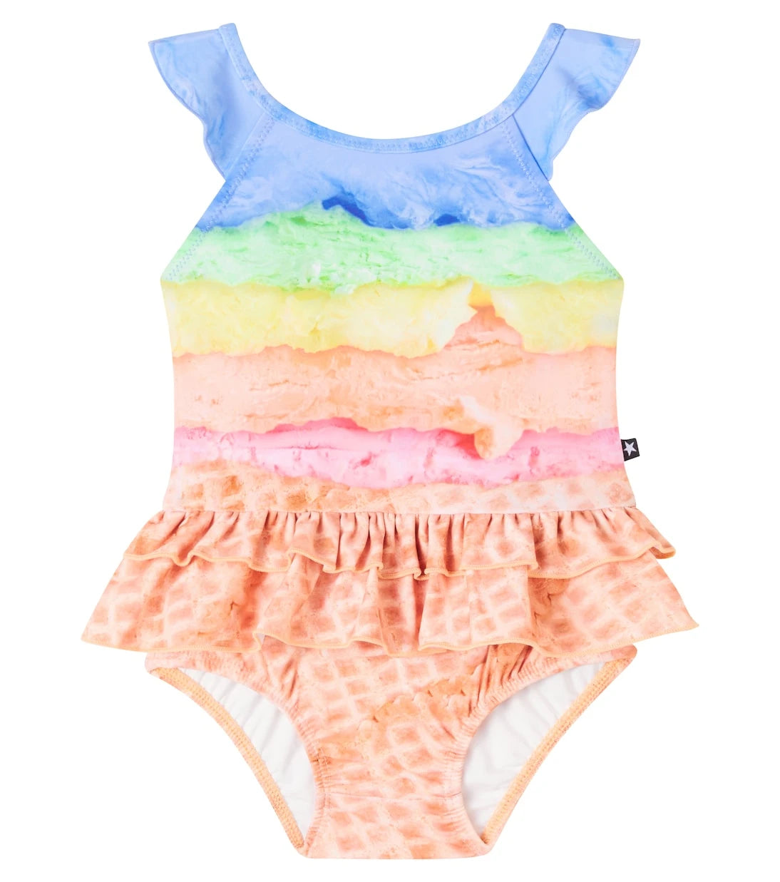 Molo - Baby Nalani printed ruffled swimsuit