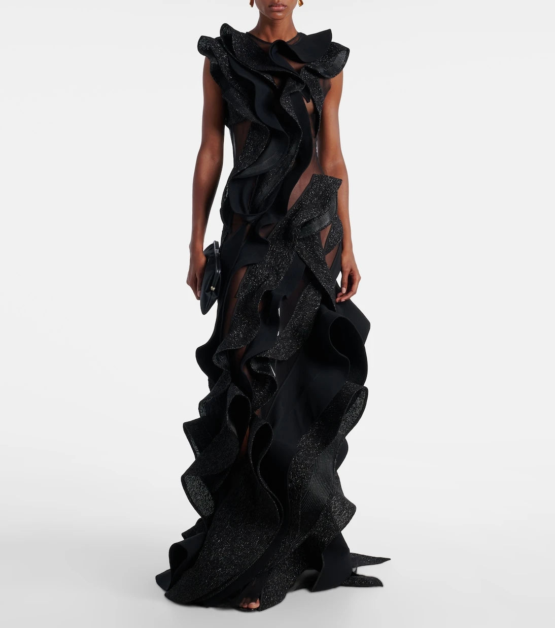Maticevski - Ellipsoid Wave ruffled gown