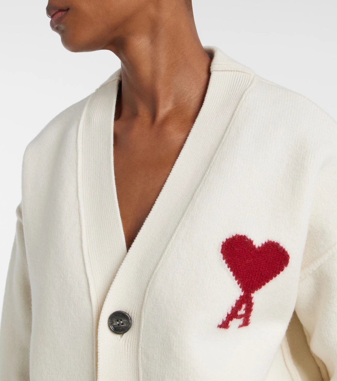 Ami Paris - Ami de Cœur virgin wool cardigan
