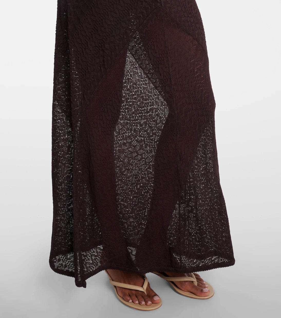 Staud - Vera knitted open-back maxi dress