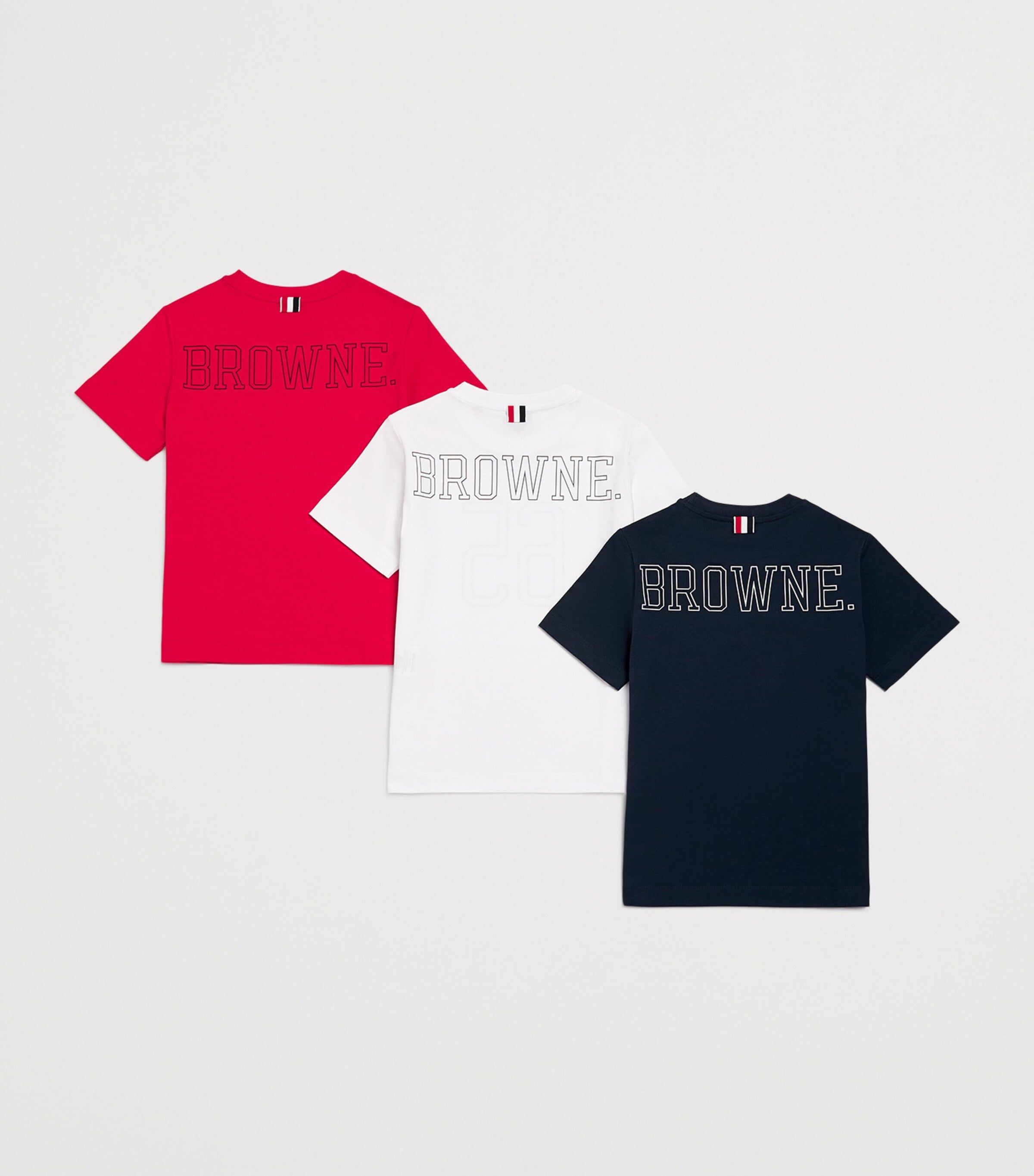 Thom Browne Kids Set of 3 Cotton Logo T-Shirts (2-12 Years)