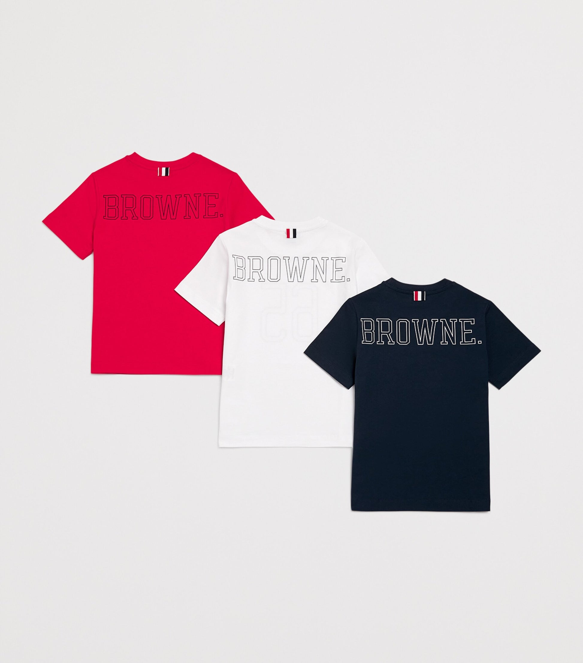 Thom Browne Kids Set of 3 Cotton Logo T-Shirts (2-12 Years)