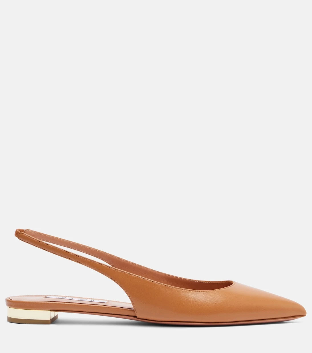 Aquazzura - Purist leather slingback flats