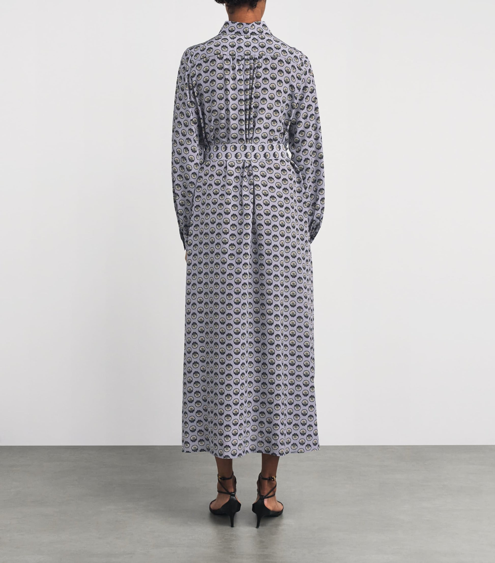 Weekend Max Mara Blue Silk Floral Maxi Dress