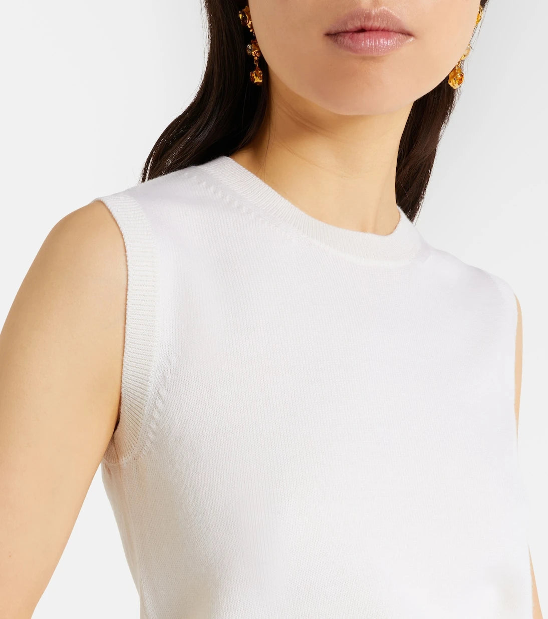 Oscar de la Renta - Virgin wool sweater vest