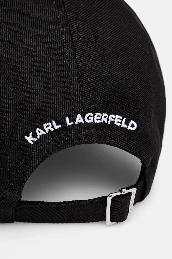 Памучна шапка с козирка Karl Lagerfeld K/ESSENTIAL