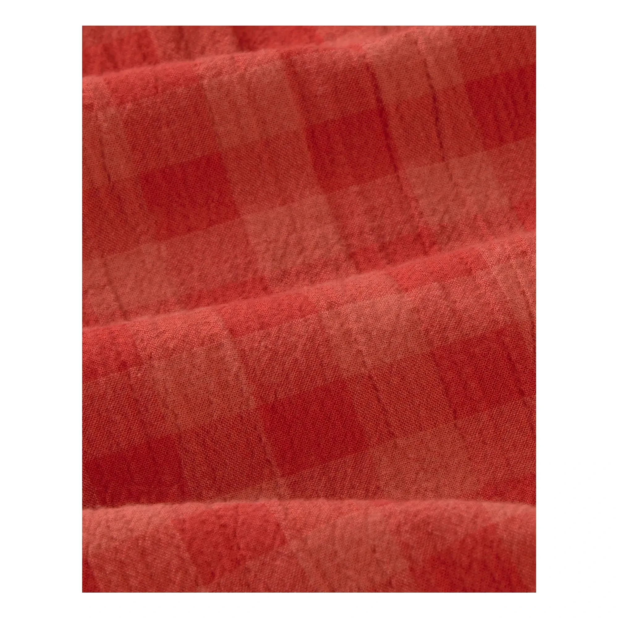 Thinking Mu - Geraldine Organic Cotton Checkered Shorts | Red