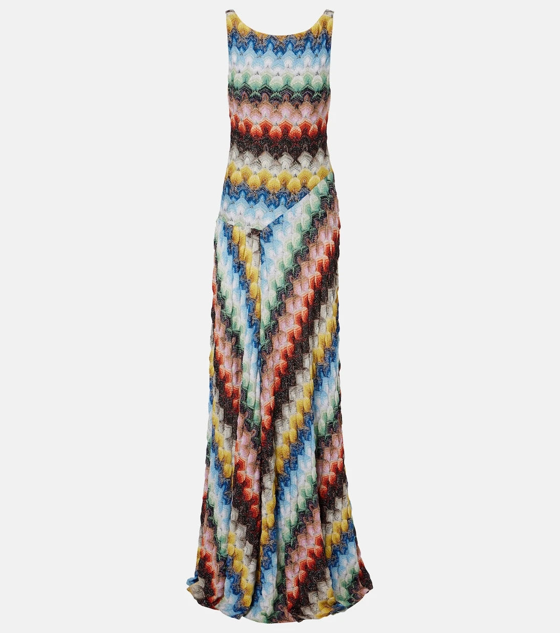 Missoni - فستان ماكسي لاميه مفتوح الظهر