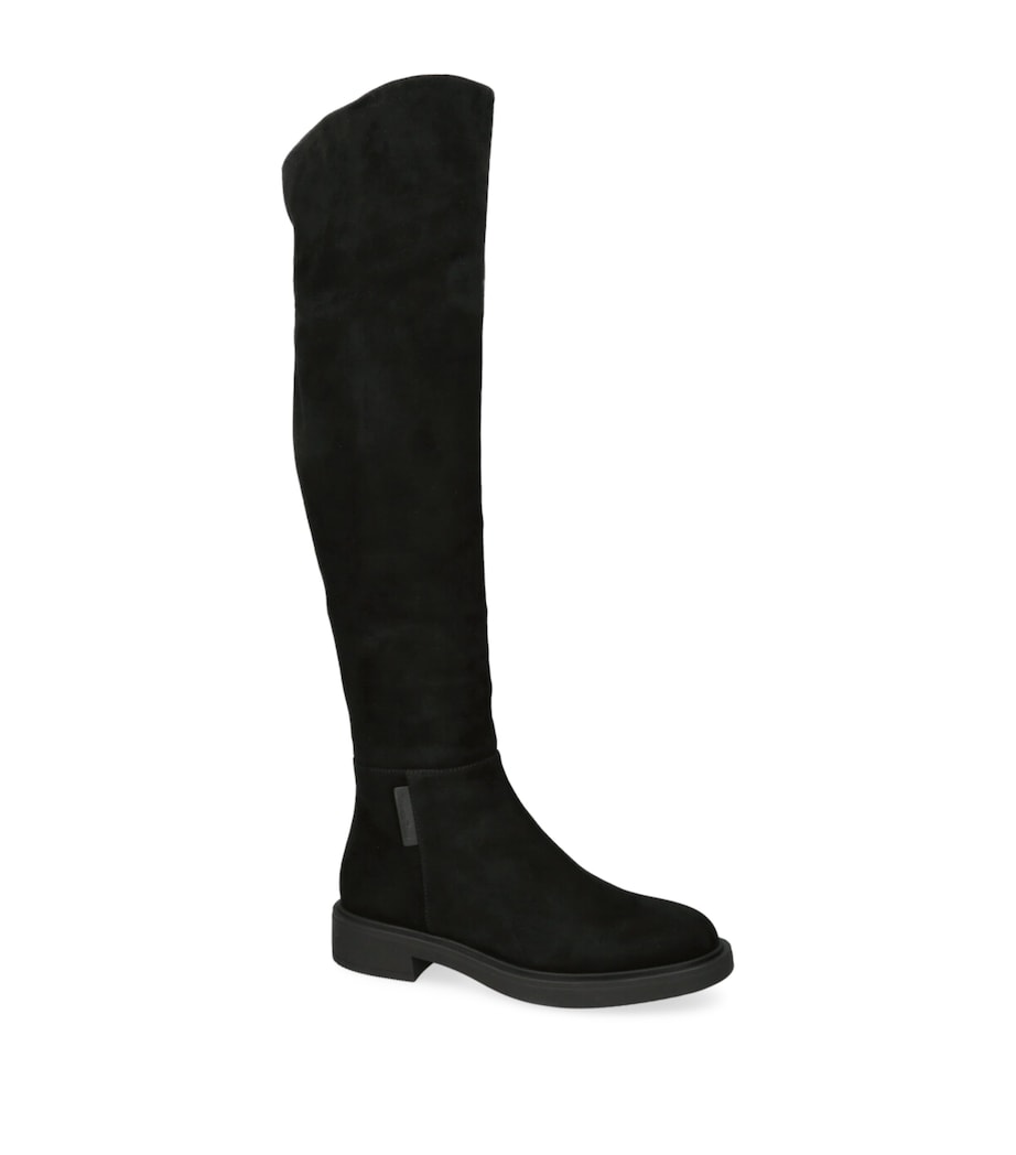 Black Suede Lexington Knee-High Boots