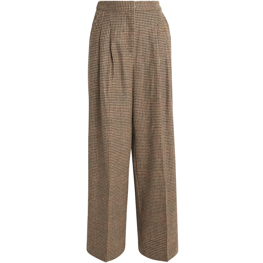 Barbour Multi Wool Tweed Sophia Wide-Leg Trousers
